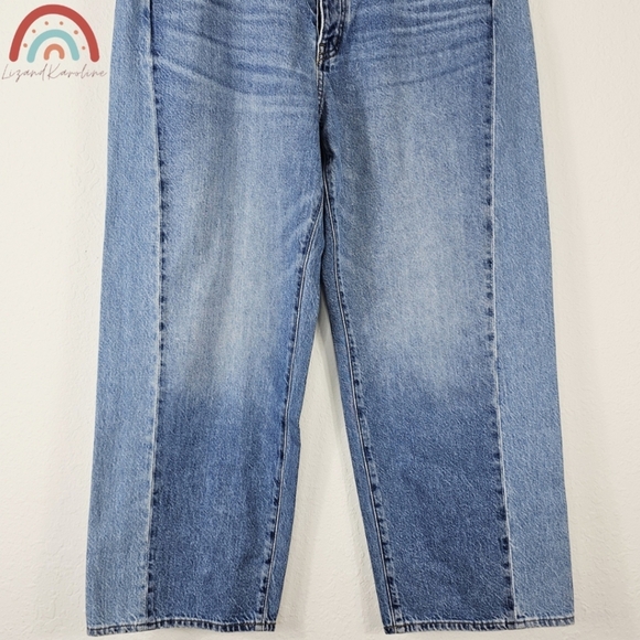 New! Madewell Pieced Barrel Leg Jeans in Redlands Wash - Picture 7 of 12